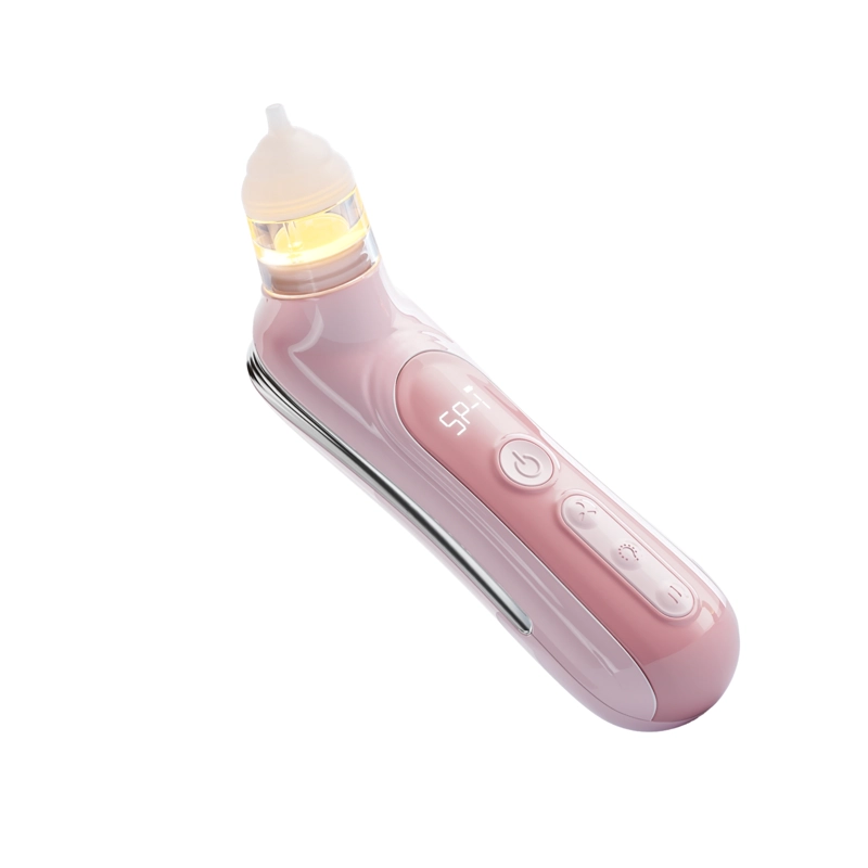 ASPIRADOR NASAL ELE CTRICO BEBE  SACA MOCOS RECARGABLE LUZ ROSADO - 3