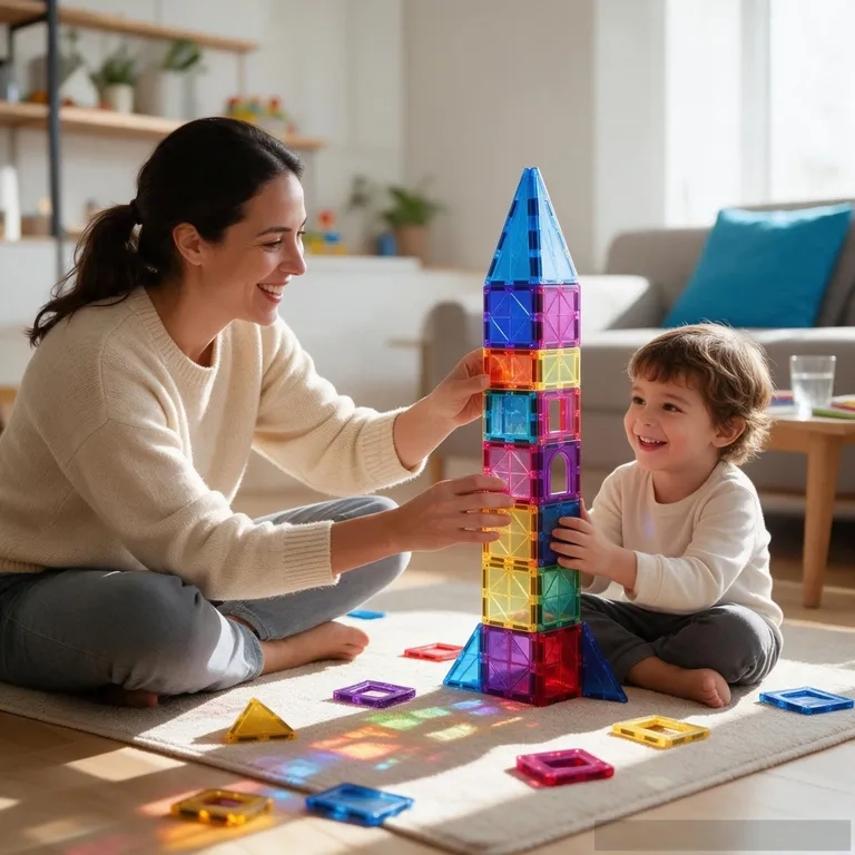 BLOQUES MAGNE TICOS 3D JUGUETE DE CONSTRUCCION DIDACTICO 60 PIEZAS - 1