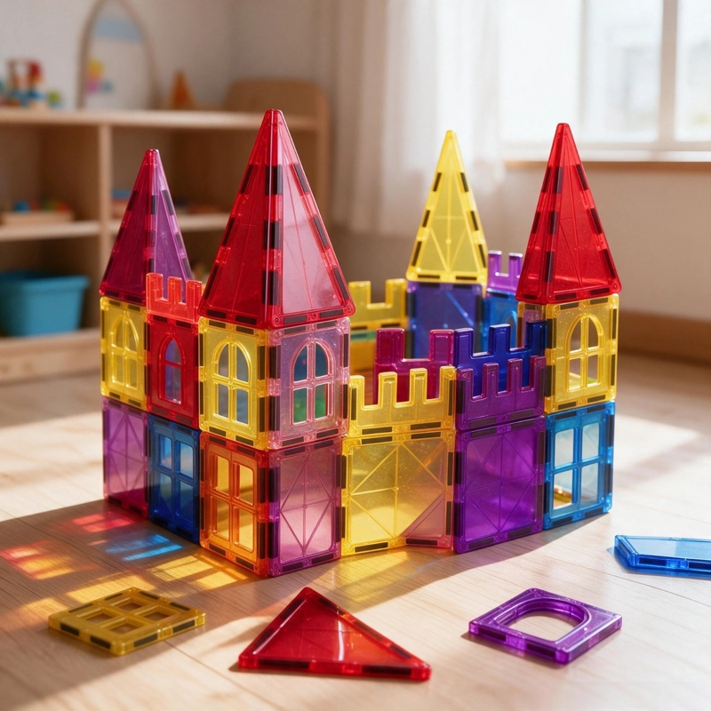 BLOQUES MAGNE TICOS 3D JUGUETE DE CONSTRUCCION DIDACTICO 60 PIEZAS - 2