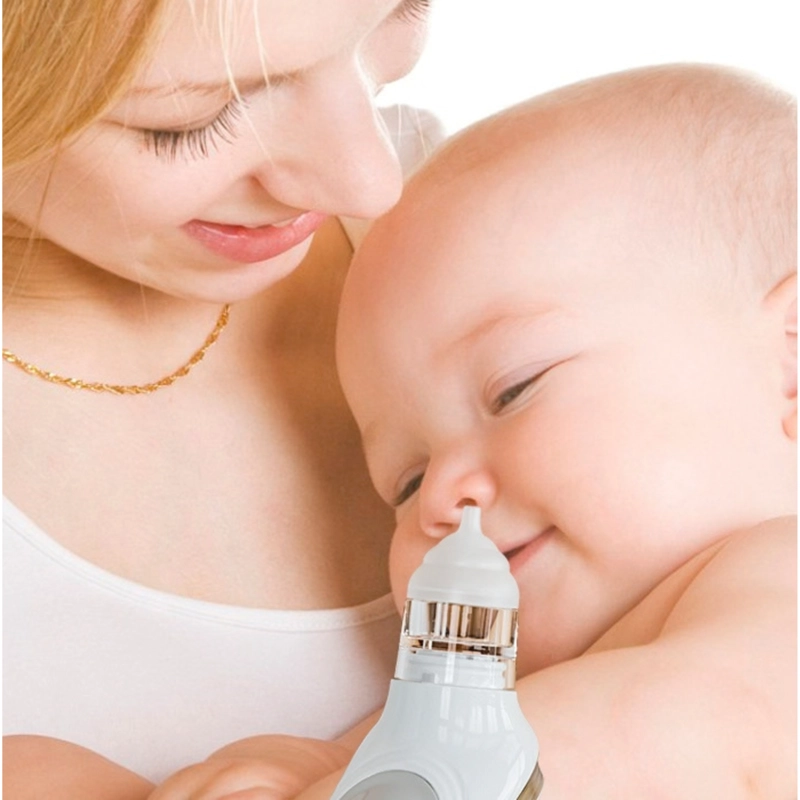 ASPIRADOR NASAL ELE CTRICO BEBE  SACA MOCOS RECARGABLE LUZ GRIS - 5