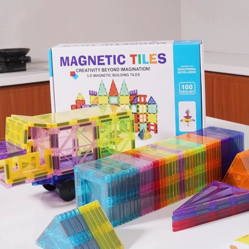JUEGO DE BLOQUES DE CONSTRUCCION 3D MAGNE TICOS DE 100 PIEZAS - 7