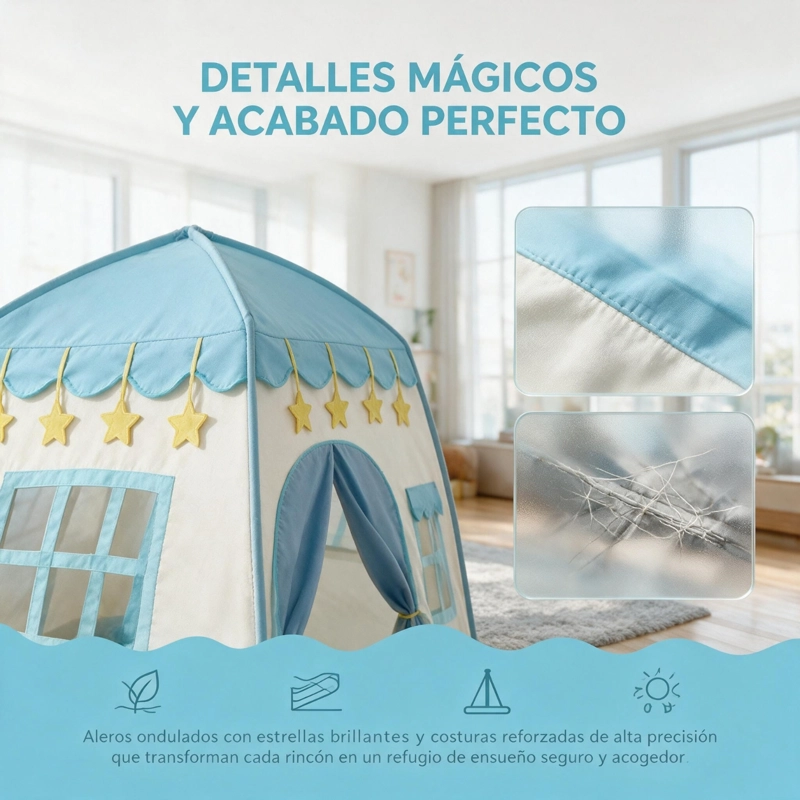 CARPA INFANTIL CASITA DE JUEGOS CASTILLO CELESTE NIÑOS - 2
