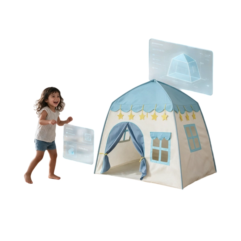 CARPA INFANTIL CASITA DE JUEGOS CASTILLO CELESTE NIÑOS - 5
