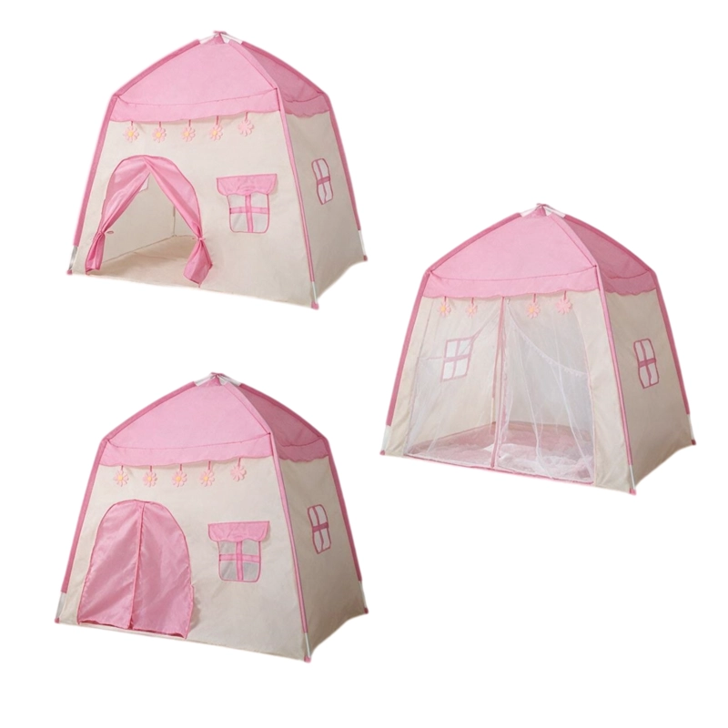 CARPA INFANTIL CASITA DE JUEGOS PARA NIÑAS PRINCESA ROSADO - 5