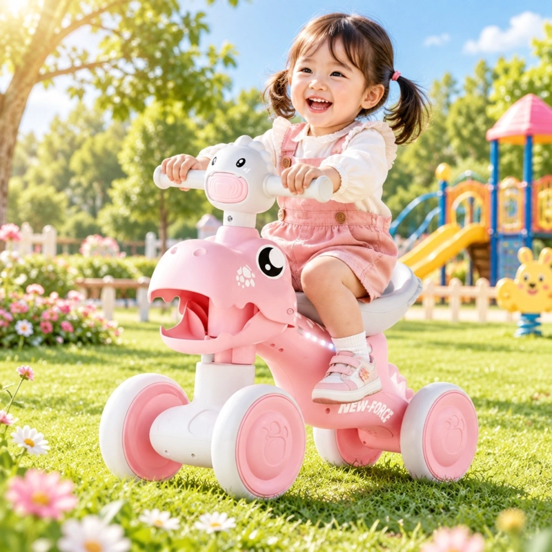 ANDADOR CORREPASILLOS CON MUSICA Y LUCES DINO MAX ROSADO - 3