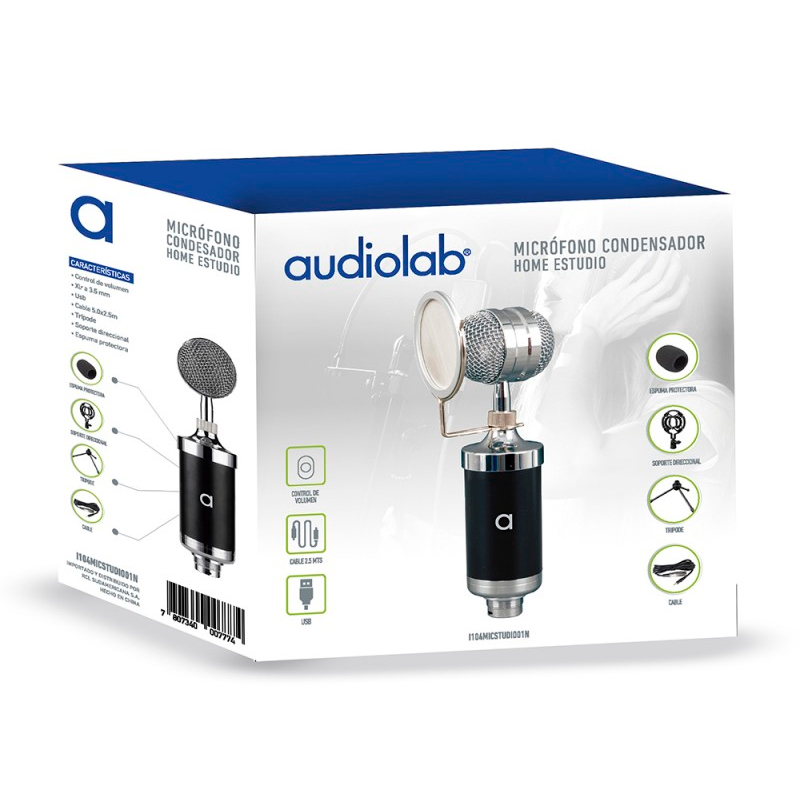 Ripley - MICROFONO AUDIOLAB CONDENSADOR HOME STUDIO FX