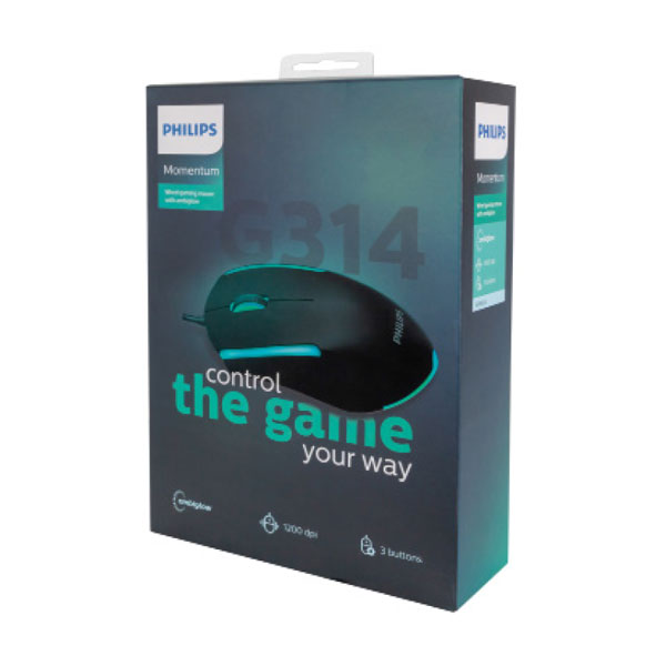 Ripley - MOUSE GAMER PHILIPS SPK9314B G314 RGB 3 BOTONES 3600 DPI