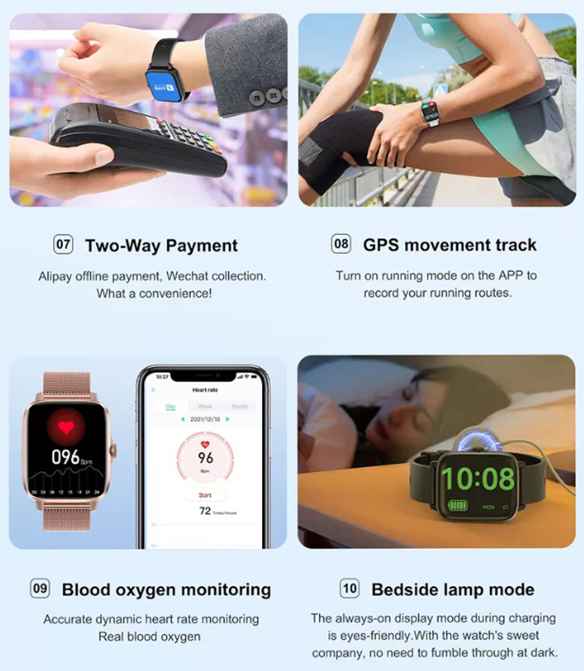 SMARTWATCH DT102 ROSA BLUETOOTH PANTALLA 1.9 PULGADAS - 4