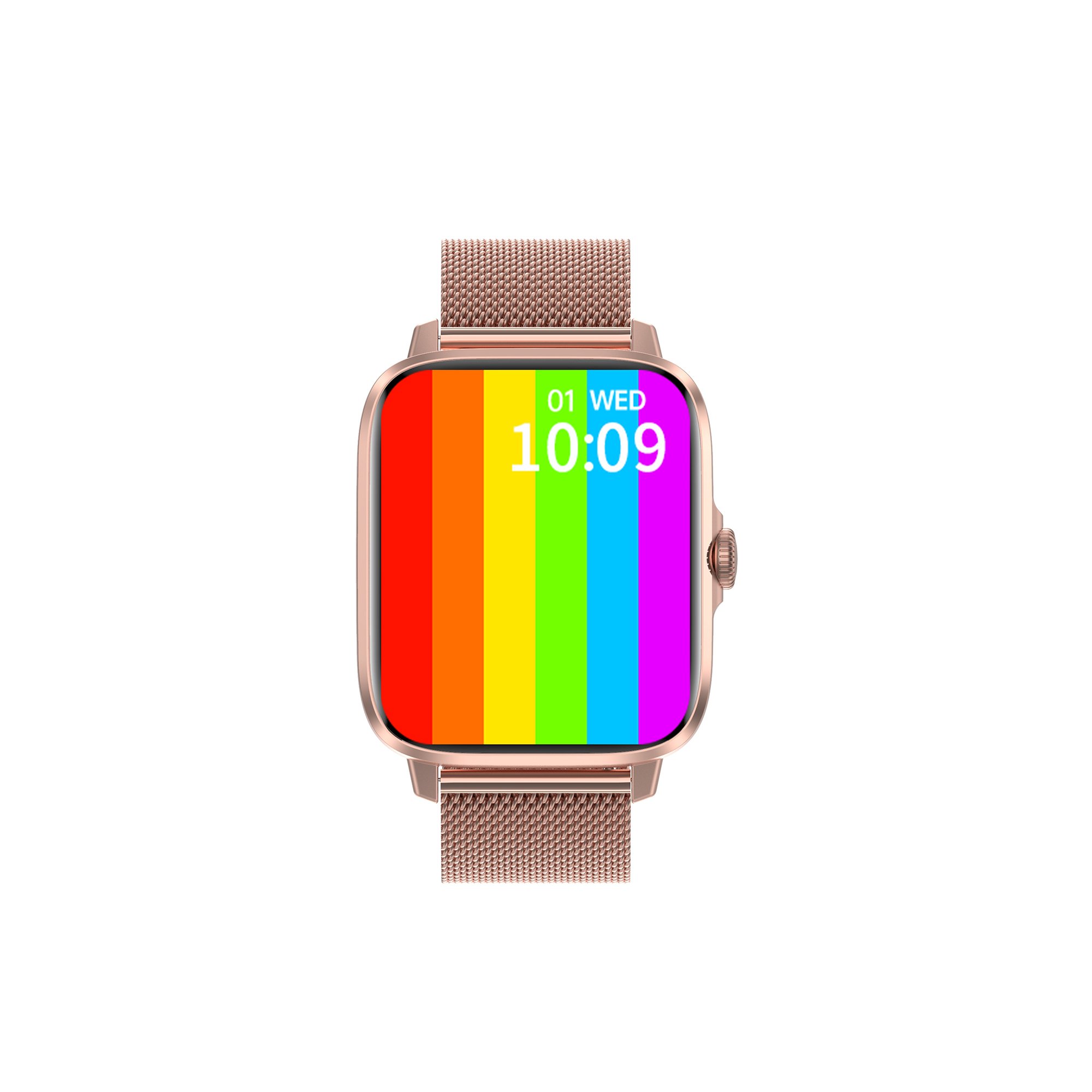 SMARTWATCH DT102 DORADO BLUETOOTH 1.9 PULGADAS CORREA METÁLICA - 1