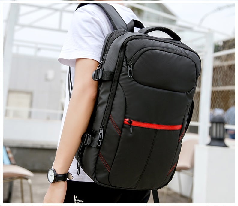 MOCHILA MULTIFUNCIONAL LAPTOP IMPERMEABLE CON PUERTO USB 39 LITROS - 4