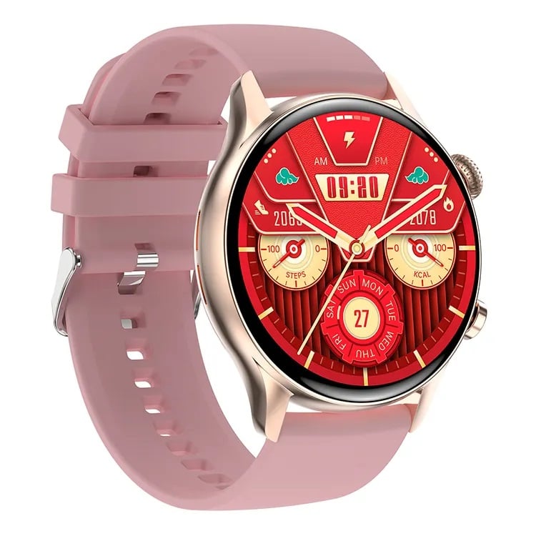 SMARTWATCH HK39 ROSADO LUJO MUJER CONEXIÓN BLUETOOTH PANTALLA AMOLED - 5