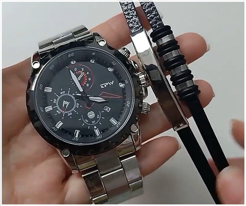 RELOJ MUJER CUARZO LUJO PERSONALIZADO ES CON INCRUSTACIONES Y PULSERA - 7