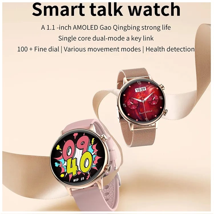 SMARTWATCH HK39 DORADO BLUETOOTH ELEGANTE MUJER PANTALLA AMOLED - 7