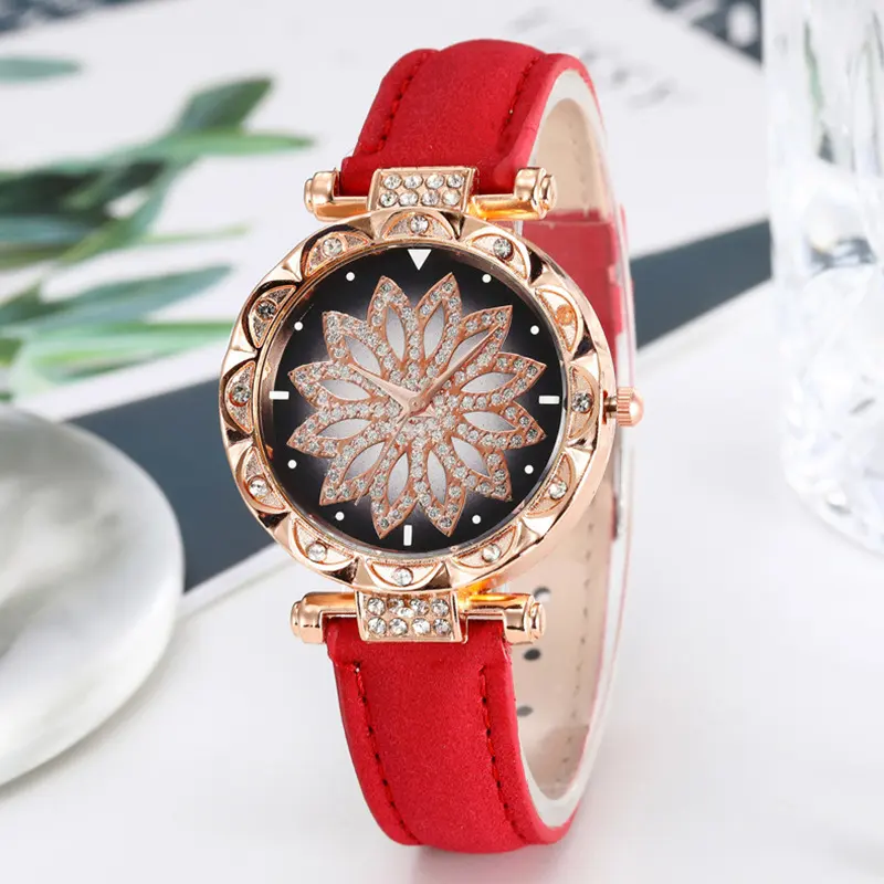 RELOJ MUJER CUARZO SET LUJO ES CON COLGANTE AROS ANILLO Y PULSERA - 4