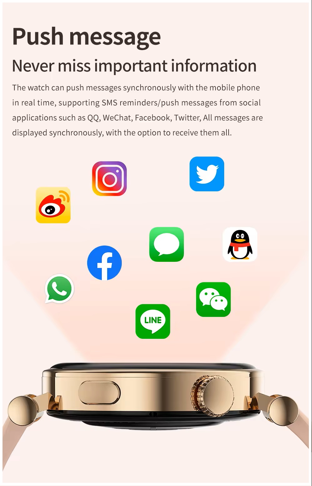 SMARTWATCH GT4 MINI ROSADO NUEVO MUJERES PANTALLA ALTA DEFINICIÓN 1.27 - 8