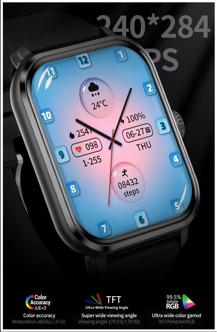 RELOJ INTELIGENTE 1,85 PULGADAS RESISTENTE AL AGUA LLAMADAS BT - 6