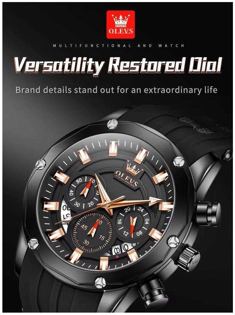 RELOJ DE LUJO DEPORTIVO PARA HOMBRE QUARTZ RESISTENTE AL AGUA 30M - 8