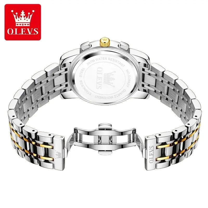 RELOJ HOMBRE LUJO DEPORTIVO Y ELEGANTE CON CRONOGRAFO FASE LUNAR - 7