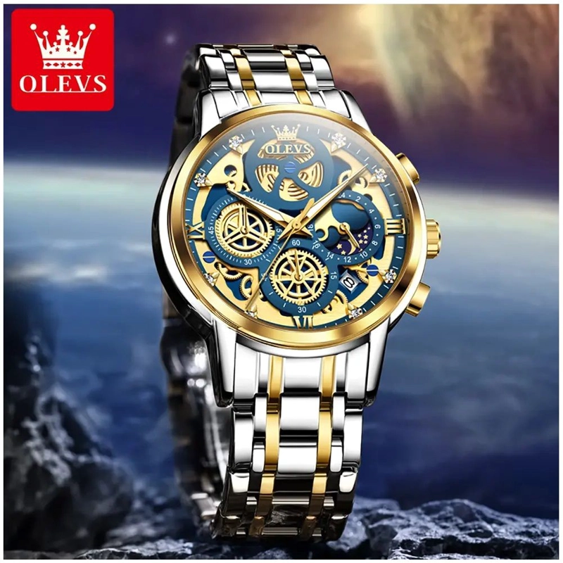 RELOJ DE LUJO PARA HOMBRE CON DISEÑO ESFERA ESQUELETO TRIDIMENSIONAL - 8