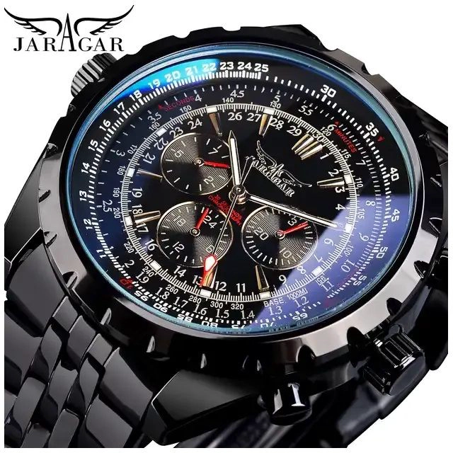 RELOJ AUTOMATICO DEPORTIVO PARA HOMBRE CRONOGRAFO RESISTENCIA AL AGUA - 5