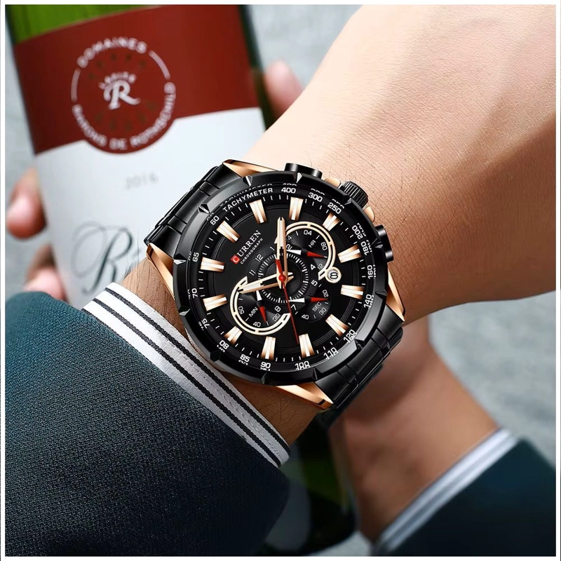 RELOJ CRONOGRAFO DEPORTIVO PARA HOMBRE ACERO INOXIDABLE MOVIMIENTO - 1