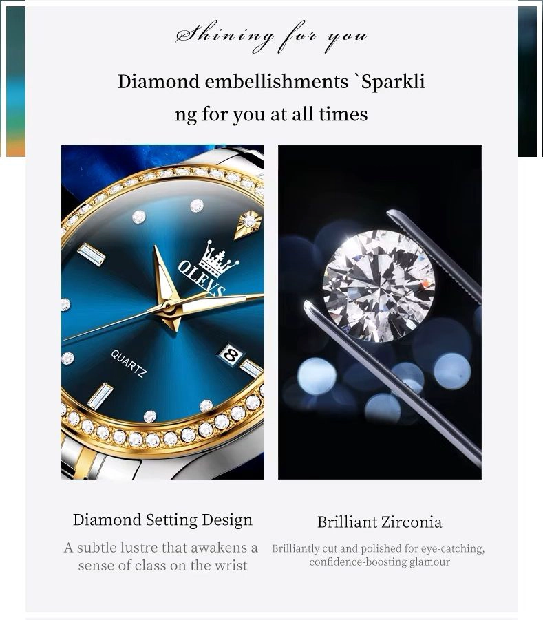 RELOJ DE PULSERA LUJO MUJER CUARZO CIRCONIAS BRILLANTES ELEGANTE - 7