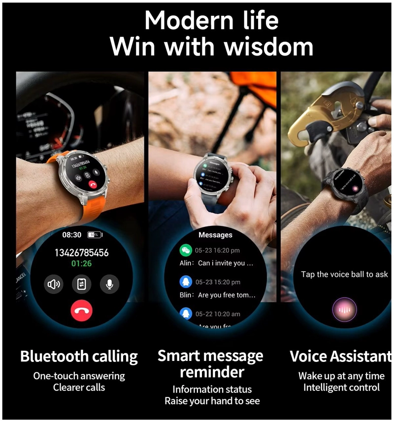 RELOJ INTELIGENTE PARA HOMBRE PANTALLA AMOLED 185” HD BATERIA 710MAH - 2