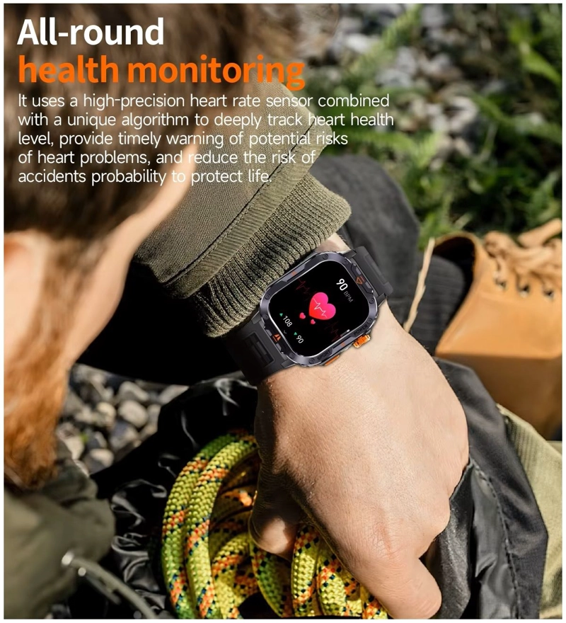 SMARTWATCH DEPORTIVO MEMORIA 4GB MUSICA LOCAL LINTERNA TACTICA - 7