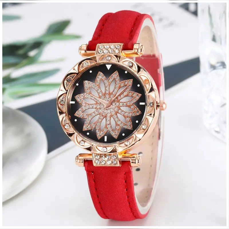 SET DE LUJO PARA MUJERES CON RELOJ COLGANTE AROS ANILLO Y PULSERA - 5
