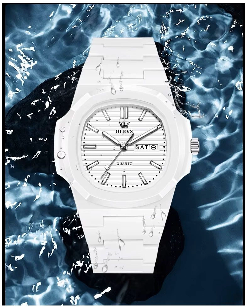 RELOJ DEPORTIVO ELEGANTE CORREA DE RESINA MODERNO Y RESISTENTE 30 MT - 5