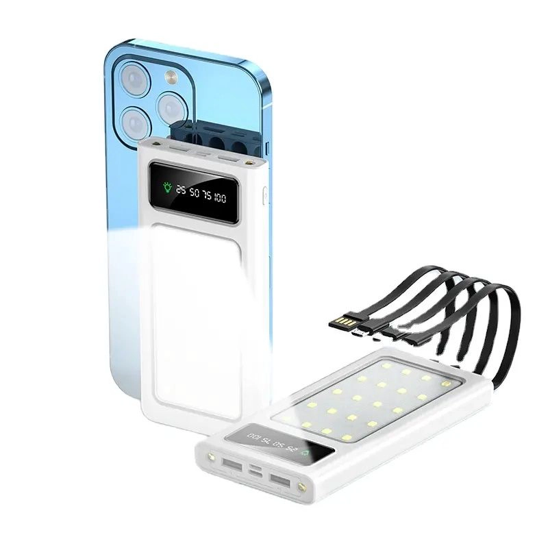 POWER BANK DE 20000 MAH CON 3 PUERTOS USB, PANTALLA LED Y LINTERNA - 1