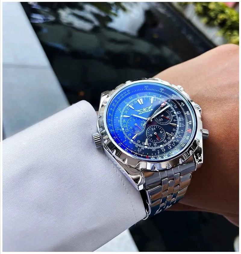 RELOJ AUTOMATICO DEPORTIVO PARA HOMBRE CRONOGRAFO RESISTENCIA AL AGUA - 1