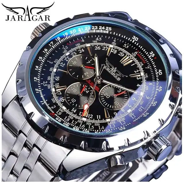 RELOJ AUTOMATICO DEPORTIVO PARA HOMBRE CRONOGRAFO RESISTENCIA AL AGUA - 2
