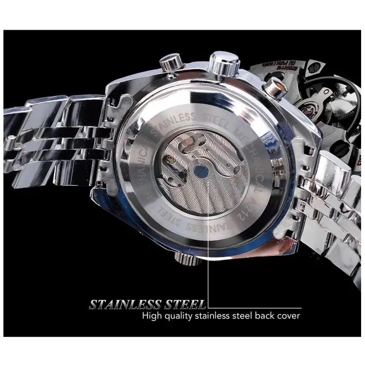 RELOJ AUTOMATICO DEPORTIVO PARA HOMBRE CRONOGRAFO RESISTENCIA AL AGUA - 4