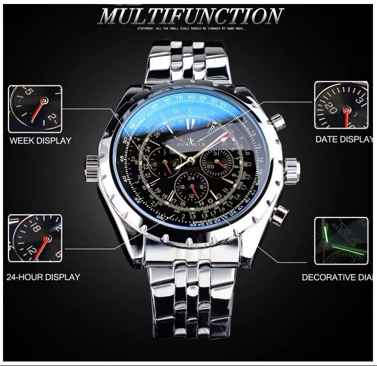 RELOJ AUTOMATICO DEPORTIVO PARA HOMBRE CRONOGRAFO RESISTENCIA AL AGUA - 7