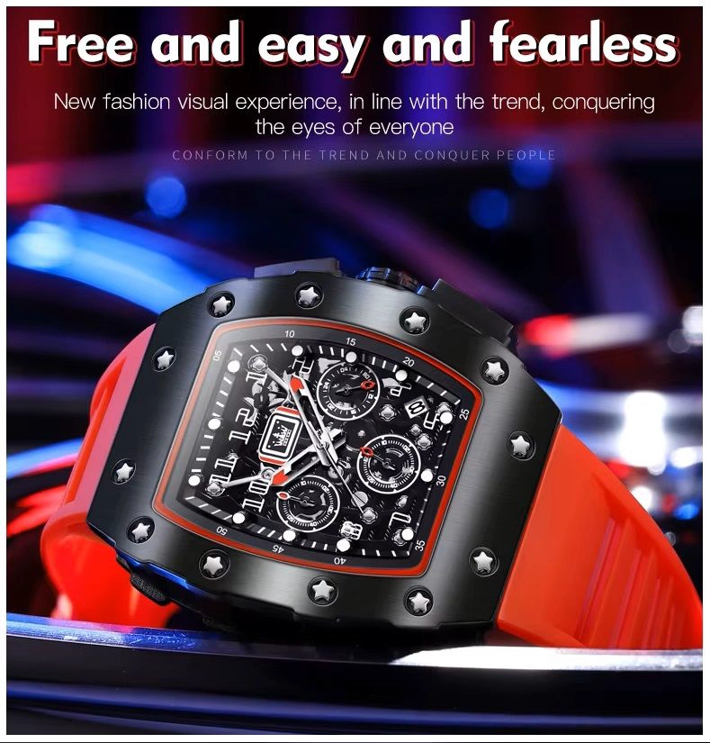 RELOJ DEPORTIVO DE LUJO PARA HOMBRE CRISTAL CON RECUBRIMIENTO ZAFIRO - 7