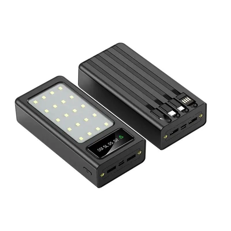 BATERIA PORTATIL 30000MAH CON CARGA RAPIDA Y LUZ LED - 6