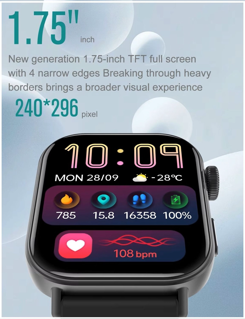 SMARTWATCH ELEGANTE CON 3 CORREAS INTERCAMBIABLES - PANTALLA HD 1.75 - 3