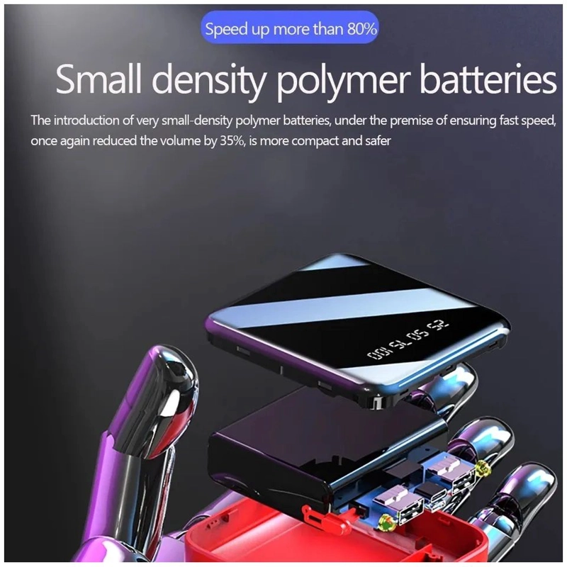 CARGADOR PORTATIL POWER BANK 10000 MAH 2USB MICRO USB LINTERNA - 6
