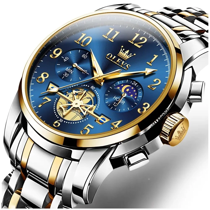 RELOJ CRONOGRAFO DE LUJO PARA HOMBRE ELEGANTE ESTILO EJECUTIVO - 3