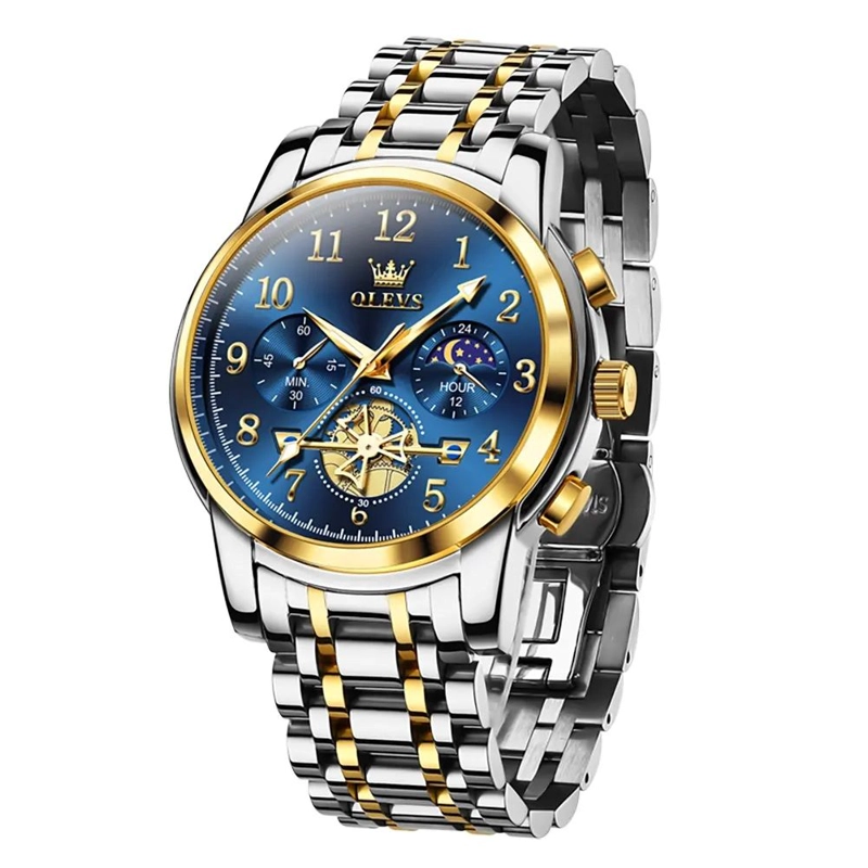 RELOJ CRONOGRAFO DE LUJO PARA HOMBRE ELEGANTE ESTILO EJECUTIVO - 5