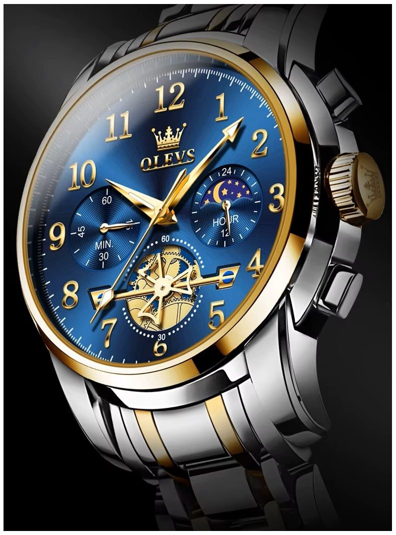 RELOJ CRONOGRAFO DE LUJO PARA HOMBRE ELEGANTE ESTILO EJECUTIVO - 6