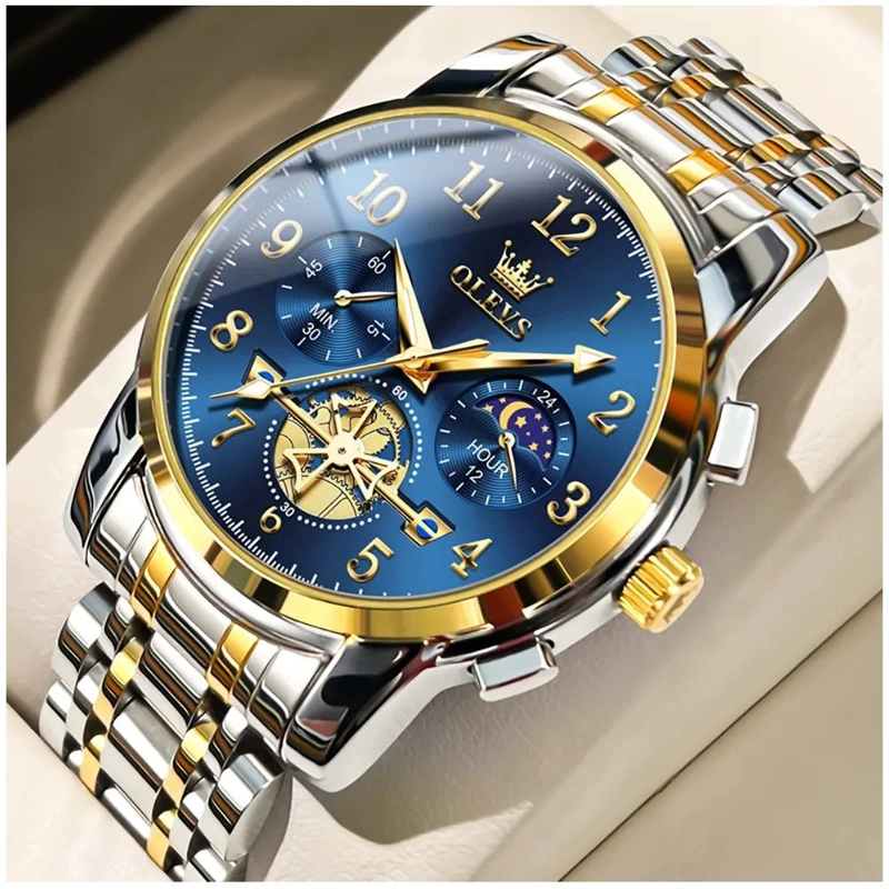 RELOJ CRONOGRAFO DE LUJO PARA HOMBRE ELEGANTE ESTILO EJECUTIVO - 7