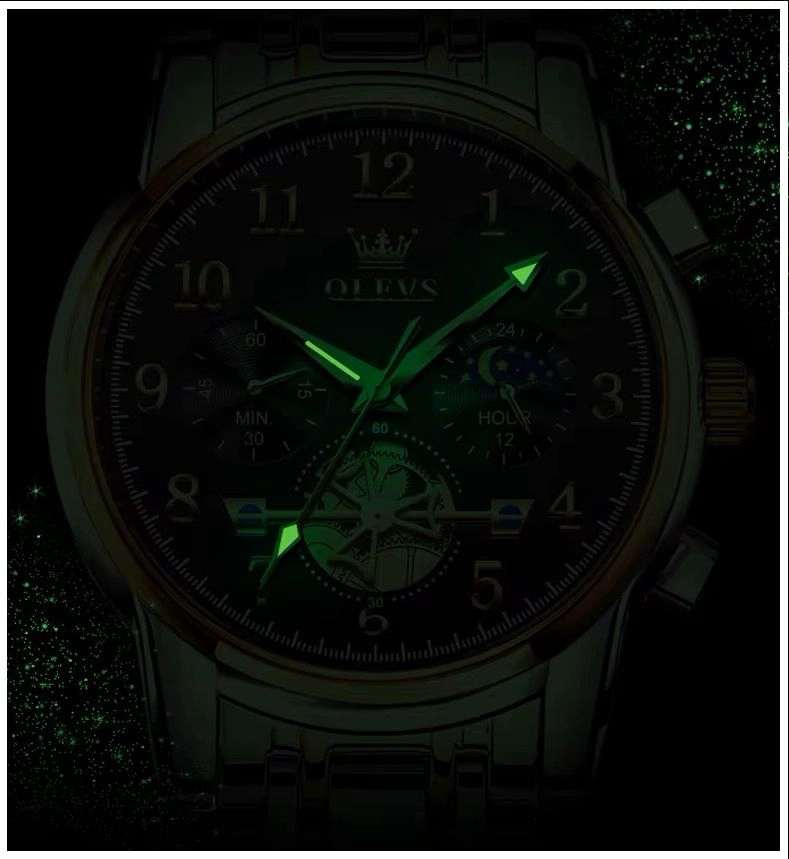 RELOJ CRONOGRAFO DE LUJO PARA HOMBRE ELEGANTE ESTILO EJECUTIVO - 8