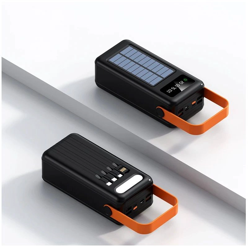 POWER BANK SOLAR 40000 MAH CARGA RAPIDA, LINTERNA Y CABLES INTEGRADOS - 2