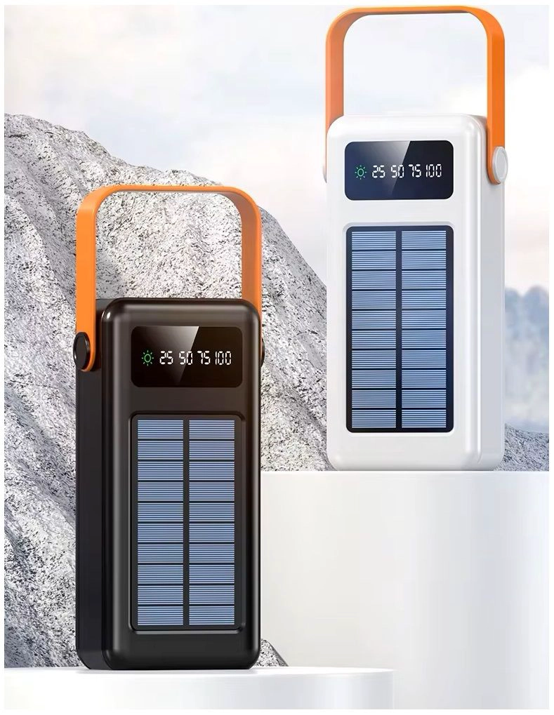 POWER BANK SOLAR 40000 MAH CARGA RAPIDA, LINTERNA Y CABLES INTEGRADOS - 7