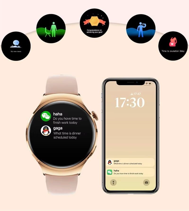 SMARTWATCH RELOJ INTELIGENTE 2 CORREAS PARA CADA OCASION DEPORTE SALUD - 7