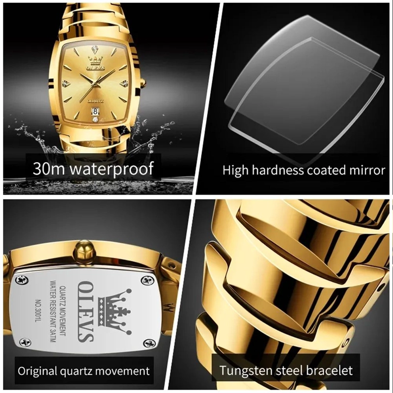 RELOJ DE PULSERA PARA HOMBRE CUARZO JAPONE S PULSERA ACERO TUNGSTENO - 2