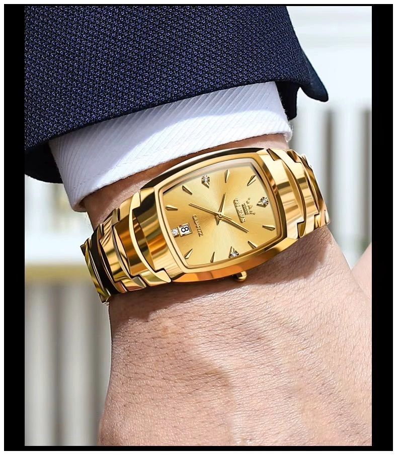 RELOJ DE PULSERA PARA HOMBRE CUARZO JAPONE S PULSERA ACERO TUNGSTENO - 5