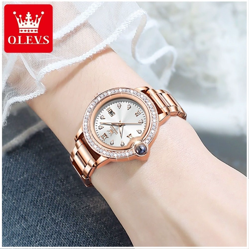 RELOJ DE PULSERA DE LUJO PARA MUJER CON INCRUSTACIONES BRILLANTES - 5